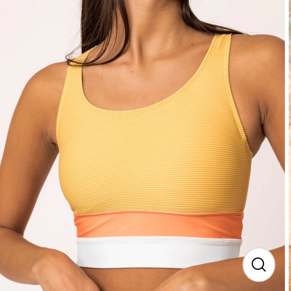 Nani swimwear malibu cut back crop orange size xs NWT
